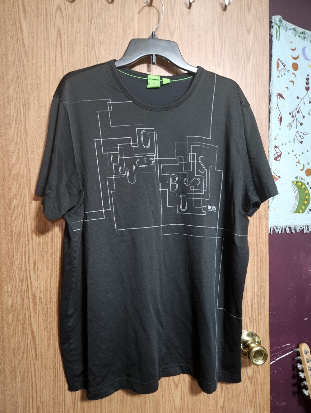 Hugo Boss Black Modern Fit Graphic Print Line Art Tshirt Size XXL!